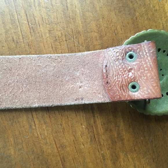 Fossil Vintage Leather Jeweled Brown Belt - Size L main image 5